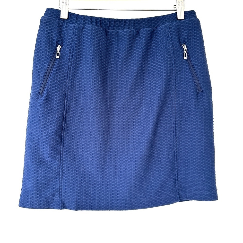Blue Women’s Textured Skort with Zip Pockets